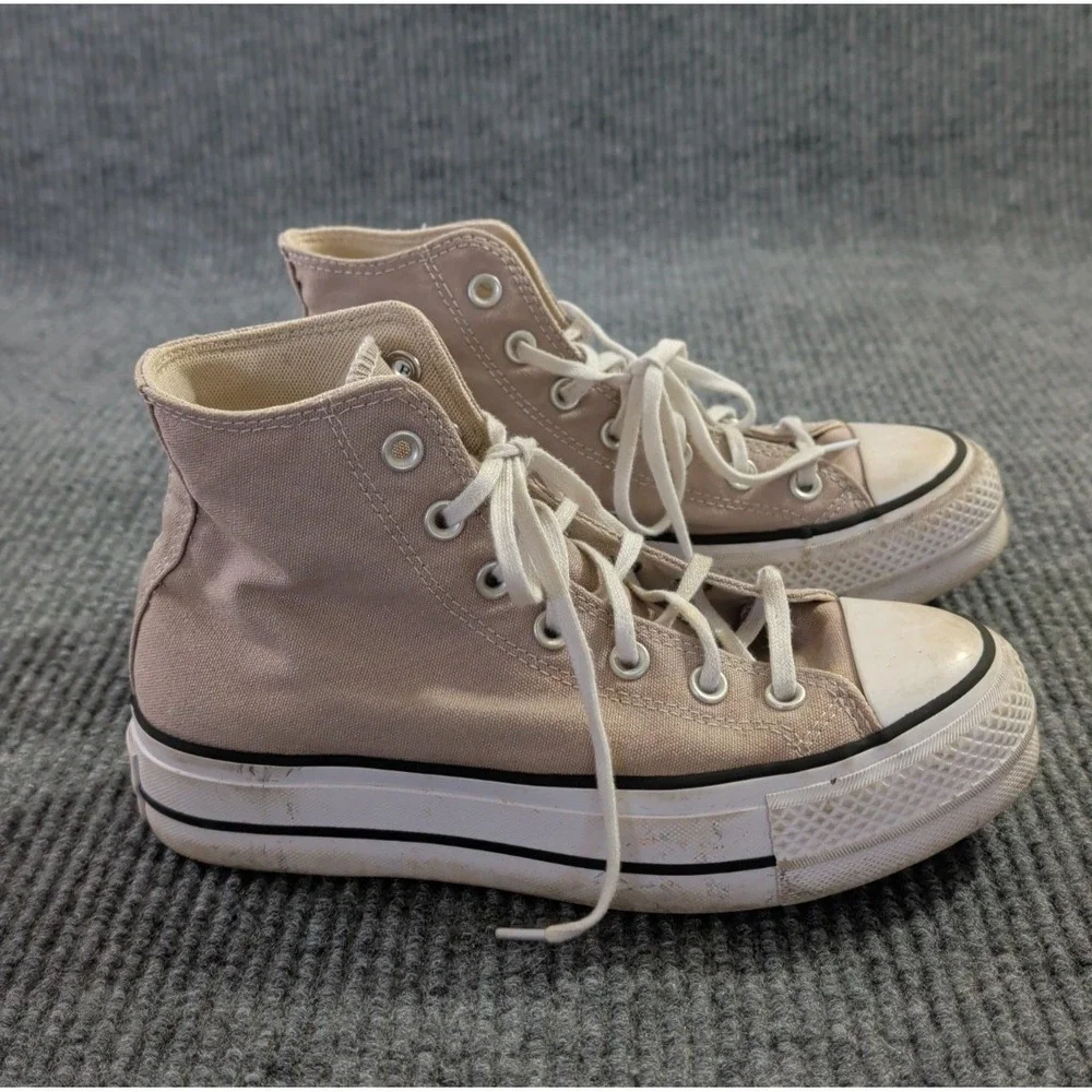 Converse Chuck Taylor All Star Lift Platform High Sneakers Womens 7 Wonder Stone